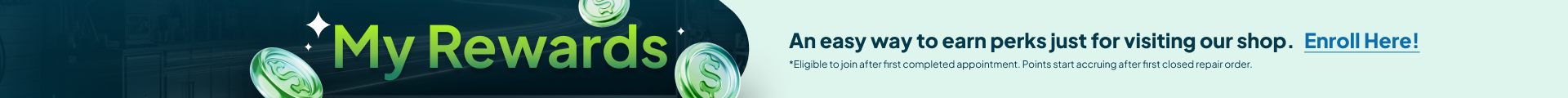 My Rewards Banner | Yardley Automotive